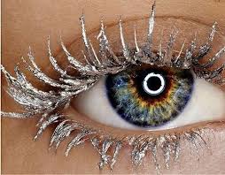 The Pupil Is Photoshopped But I Love The Eyelashes Need To Find A Tutorial Silver Eyeliner Eye Makeup Silver Makeup