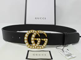 Black And Gold Gucci Belt Womens Selling New Gucci Womens Belt Black Leather Belt With New Style Pearl Double G Gold Buckle Several Size Gucci Belt Black Leather Belt Gucci Belt Sizes
