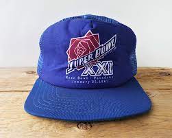 Vintage 1987 Super Bowl Xxi Snapback Hat Mesh Trucker Made In Etsy Snapback Hats New Era Snapback Hats