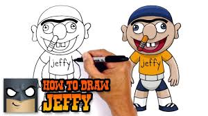 How To Draw Jeffy Supermariologan Cartoon Drawing For Kids Drawings Black Cartoon Characters