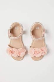 Sandals With Flowers Light Pink Kids H M Us Flower Girl Shoes Baby Girl Sandals Little Girl Shoes