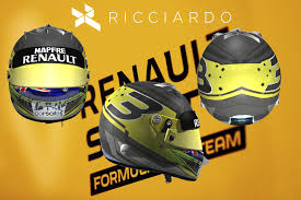 Daniel ricciardo was sporting a new helmet on the opening day of f1 winter testing. Daniel Ricciardo 2019 Renault Helmet Racedepartment