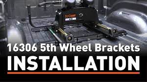 Installing a 5th wheel hitch involves removing the spare tire, measuring where bolt holes need to be drilled, drilling into the truck bed, assembling the 5th wheel hitch, measuring the trailer height, installing bolts and torqueing hardware. 5th Wheel Hitch Install Curt 16306 5th Wheel Brackets On A Ram 1500 Youtube