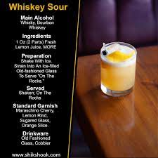 Whiskey Sour Main Alcohol Whisky Bourbon Whiskey Ingredients 1 Oz 2 Parts Fresh Lemon J Whiskey Ingredients Whiskey Sour Old Fashioned Glass