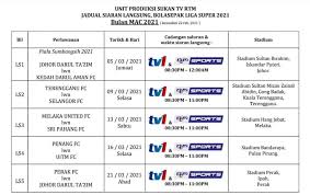 Okestream adalah situs nonton tv bola online nobartv yang menghadirkan live streaming pertandingan secara langsung dari seluruh liga sepakbola di dunia. Perkembangan Bola Sepak Tempatan Dan Antarabangsa Jadual Siaran Langsung Piala Sumbangsih Dan Liga Super Yang Akan Disiarkan Di Tv1 Dan Rtm Sports Untuk Bulan Mac Kredit Kepada Pemilik Gambar Facebook