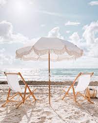 Canvas Upholstered Custom Cabana Chair Beach Wall Collage Beach Wallpaper Beach Aesthetic