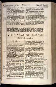 The Second Booke Of The Chronicles Original 1611 Kjv 1611 King James Bible King James Bible Read Bible