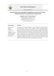Iks dapat menjana pendapatan pasif jika diusahakan dgn cara berhemah dan halal. Pdf Pentingnya Manajemen Sumber Daya Manusia Untuk Meningkatkan Usaha Kecil Menengah