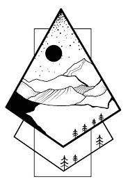 Diamond Mountain Temporary Tattoo Triangle Tattoo Design Etsy Unique Tattoo Designs Triangle Tattoo Design Illustration Design