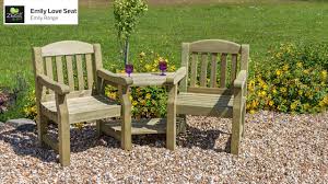 If you prefer traditional there are wooden benches, swing seats and deck chairs in our stylish wooden garden furniture range. Emily Love Seat Wooden Love Companion Seat Zest 4 Leisure