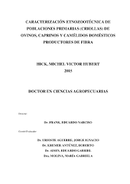 Caracterización Etnozootécnica De Poblaciones Primarias (Criollas) De  Ovinos, Caprinos y Camélidos Domésticos Productores De Fibra