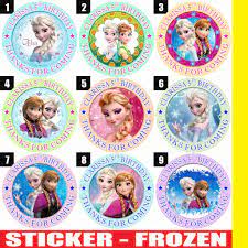Lihat model, contoh dan foto tart ultah untuk anak. 60 Stiker Frozen Utk Label Bag Kue Souvenir Ultah Ulang Tahun Shopee Indonesia