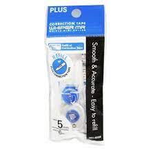 Correction tape allows you to quickly make corrections, making it a handy tool that's even good for handwritten documents. Plus Correction Tape Refill 5mm Wh 605r
