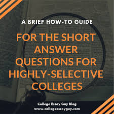 Florida maine shares a border only with new hamp. A How To Guide For The Short Answer Questions For Highly Selective Colleges