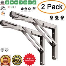 Delivered right to your door. 14 16inch Folding Shelf Brackets Heavy Duty 304 Stainless Steel Collapsible Bracket For Diy Space Saving Wall Mounted Work Bench Corner Brackets Aliexpress