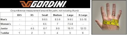 gordini gloves size chart images gloves and descriptions