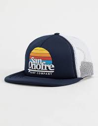 San Onofre Surf Co Navy Mens Trucker Hat Mens Trucker Hat Trucker Hat Hats