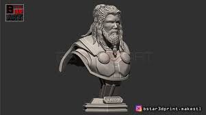 Thor Bust Avenger 4 Bust 2 Heads Infinity War Endgame 3d Etsy In 2020 Thor Avengers Print Models