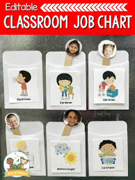 diy classroom helpers job chart