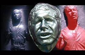 Han Solo in Carbonite Harrison Ford Life Mask Prop Star Wars Empire Jedi