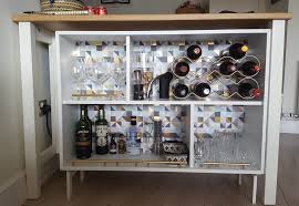 Ikea Valje Shelf Unit Hacked And Customized Into Bar Cabinet And Placed Under An Ikea Stenstorp Kitchen Island Shelf Unit Bar Cabinet Ikea Shelves