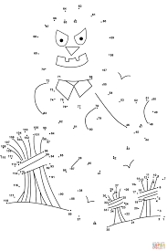 Scarecrow Dot To Dot Free Printable Coloring Pages Dots Free Free Printable Coloring Pages Scarecrow