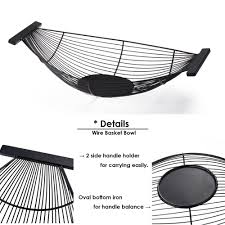 Fruit basket, steelgear 2 tier fruit basket bowl vegetable organizer for kitchen, detachable vegetable storage fruit stand holder for counter dining room countertop, black #1 new release gourmet basics by mikasa madam metal stacking/nesting rectangular basket … Boat Wire Fruit Basket Black Mocome Decor