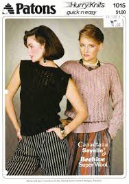 Most beginners learn how to knit on straight needles, and even advanced knitters love their straightforward simplicity.&lt;br /&gt; Patons Knitting Pattern 1015 Condo Sweater W Wo Sleeves