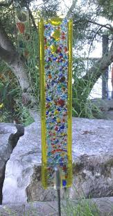 Gartendeko Glas Sonnenfanger Gartenstecker Design Line Outdoor Decor Wind Chimes Decor