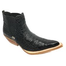 Bota couro de jacare cano curto clearance
