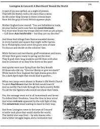 Battle Of Lexington And Concord Poem American Revolution Battles Concord Lexington