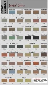 A Curbing Edge Color Chart Page