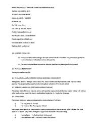 Sekian, semoga perkongsian pada kali ini iaitu format baharu minit mesyuarat memberikan informasi terkini kepada semua khususnya kepada semua agensi kerajaan dalam melaksanakan dan. Contoh Minit Mesyuarat Ts25