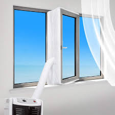 When you are hot and lacking central air and the proud owner of slider or casement windows, you have an interesting trifecta of cooling issues. Amazon Com Gulrear Portable Ac Window Seal Window Seal For Ac Unit Air Conditioner Window Kit White 400cm 158inch Hot Air Stop Air Exchange Guards With Zipping And Adhesive Fastener Home Kitchen