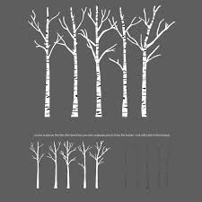 Black And White Birch Tree Wall Art Birch Trees Silhouettes Forest Wall Decal Custom Vinyl Art Etsy In 2020 Birch Tree Tattoos Tree Silhouette White Birch Trees
