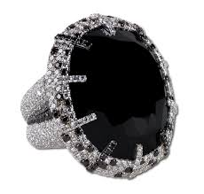 Black Diamond Ring Set In 18k White Gold With 658 Diamonds And 110 Black Diamonds Black Diamond Ring Set Black Diamond Ring Diamond