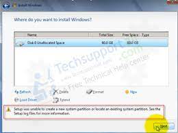 Solved How To Fix Error Setup Was Unable To Create A New System Partition Or Locate An Existing System Partition While Installing Windows 7 8 10 Free Tech Help