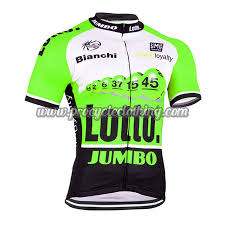 2015 team lotto jumbo pro bicycle apparel riding jersey