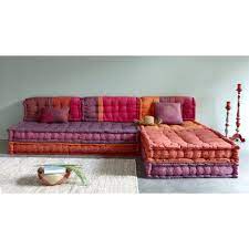 6 Seater Cotton Modular Corner Day Bed Madurai Haus Deko Unkonventionelle Mobel Indische Wohnkultur