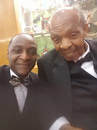 President and Past President attending the Prostate Cancer Awareness Night  at the Allen Americans.