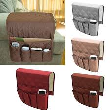 Eeekit Couch Sofa Chair Armrest Organizer Cover Non Slip Recliner Armrest Cover Holder Organizer Double Sided With 5 Pockets For Phone Book Magazines Tv Rem Remote Caddy Remote Holder Remote Control Holder