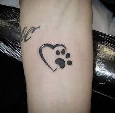 Paw Print Heart Tattoos Sacred Heart Tattoos Heart Tattoo Tattoos