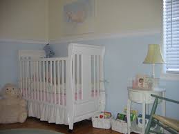 You can place a chalk line or strip of masking tape on the wall to help visualize the height while you decide. Post Pics Of Nursery Chair Rail Nursery Chair Baby Room Neutral Nursery Room Boy