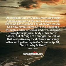 As I Look Around On Sunday Morning At The People Populating The Idlehearts