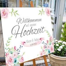 Hochzeit Willkommensschild Floral Mit Rosa Und Blau Grunen Bluten Perfekt Fur Eure Hochzeit I Hochzeit Willkommensschilder Leinwand Hochzeit Hochzeitsschilder