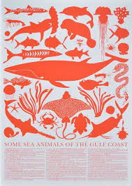 New Banquet Stationery Design Sponge Sea Animals Prints Art