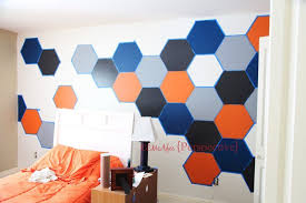How To Paint A Tween Boy Room Hexagon Accent Wall Diy Boy Room Paint Diy Wall Decor For Bedroom Wall Decor Diy Paint