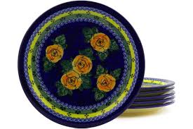 Polish pottery plates, hand made and handpainted. Sets Polish Pottery Shop
