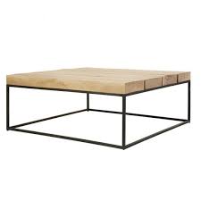 Square Black Metal And Solid Oak Coffee Table In 2020 Solid Oak Coffee Table Coffee Table Oak Coffee Table