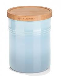 Xlarge storage jar with wooden lid. Le Creuset Storage Jars With Wood Lid 4 Sizes 3 Colours Chef S Complements